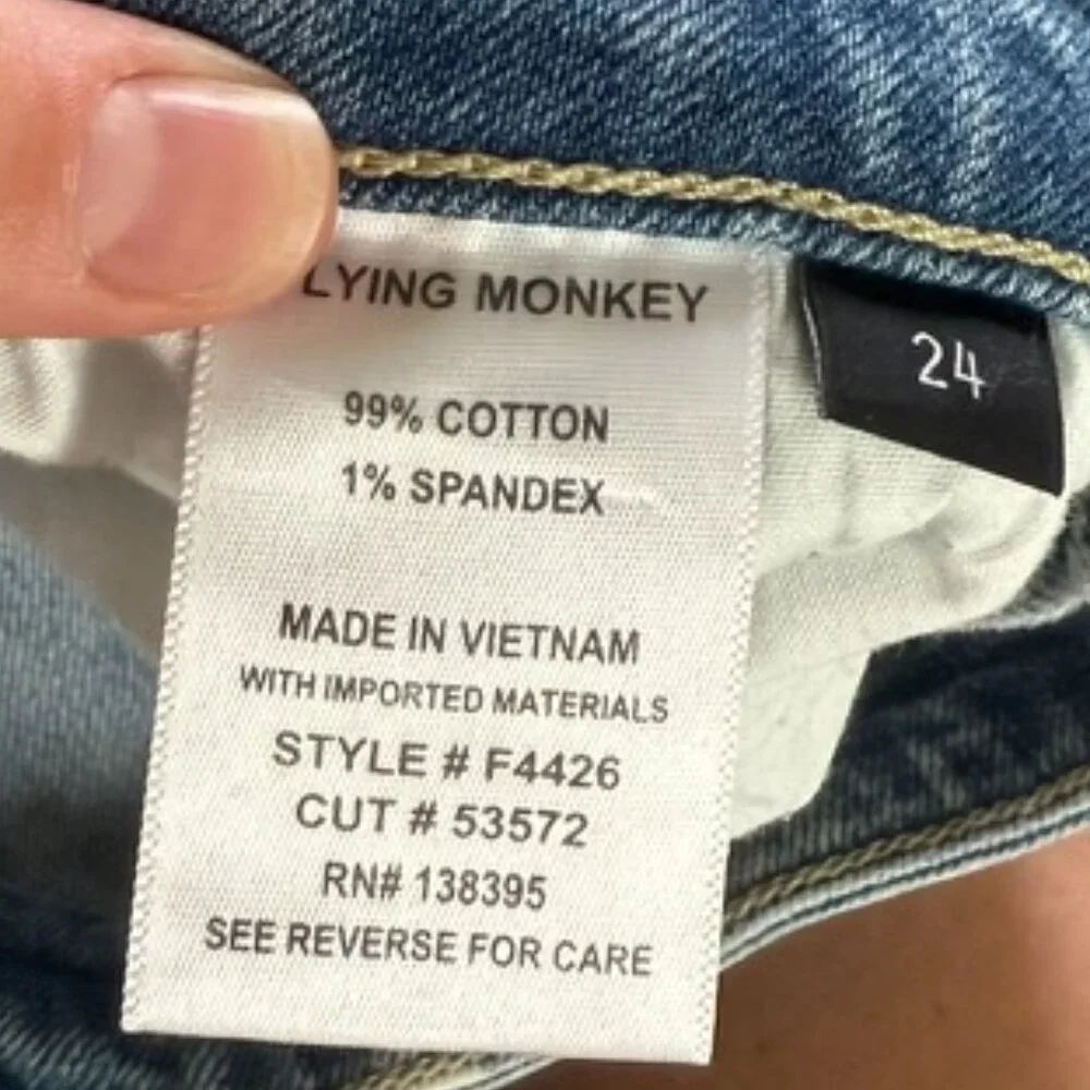 Flying Monkey - 90's Stretch Vintage Flare Jeans - F4426 - Picture 8 of 11